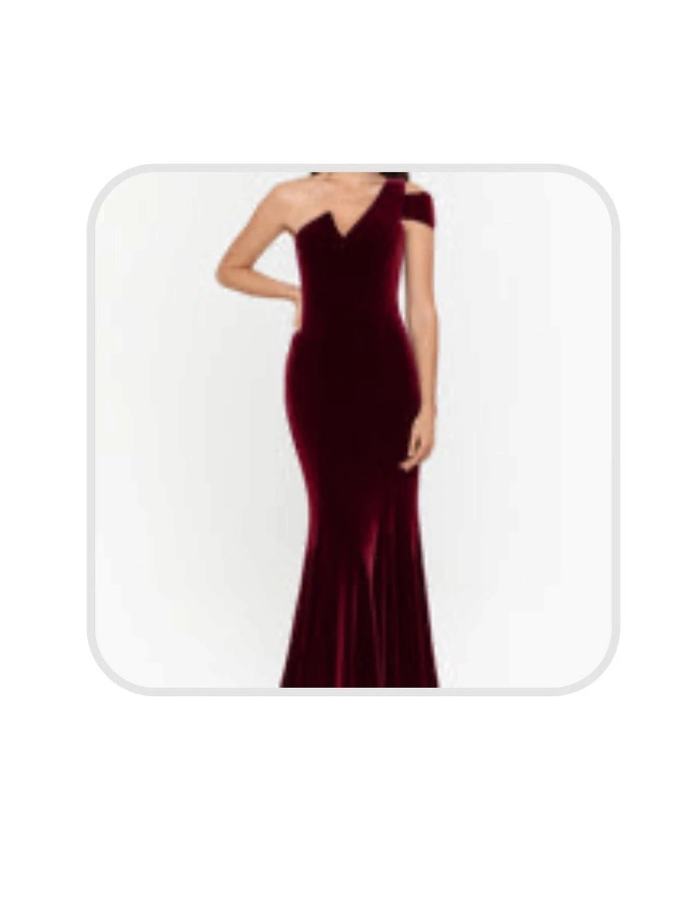 Betsy and Adam Velvet Gown Burgundy Like New